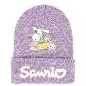 2 FOR $30 NEW lady's Purple Winter Fall Knit sanrio‎ beanie -(#813)